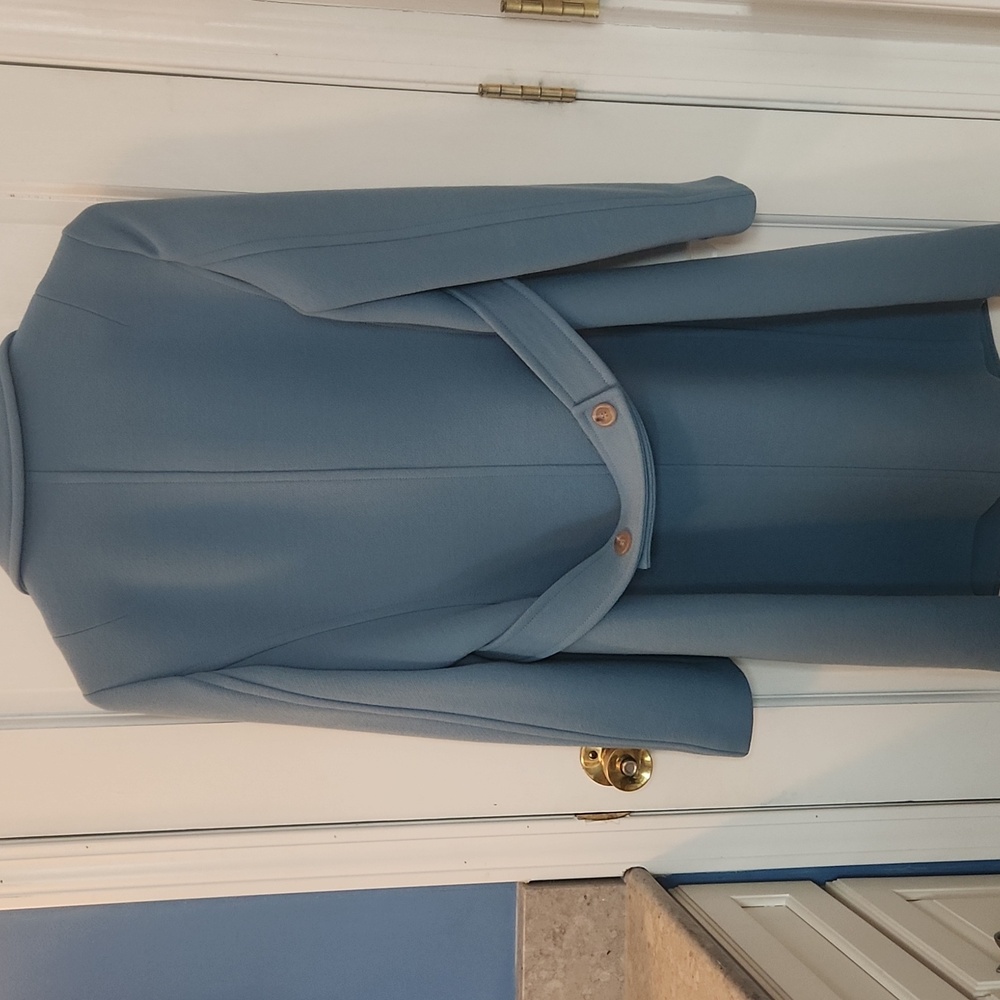 J. Crew Light Blue Double-Breasted Coat - Picture 4 of 6